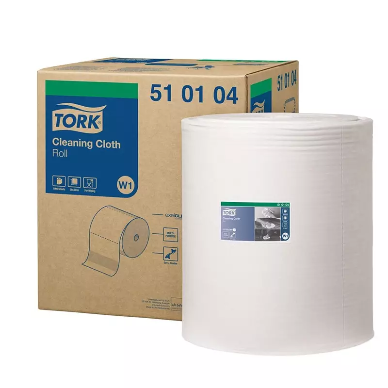 Tork poetsdoekrol Cleaning Rol W1 wit