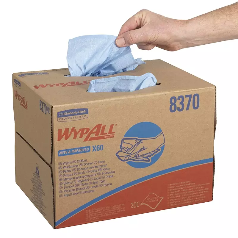 Kimberly-Clark WypAll X60 8370 poetsdoeken Brag Box 426x317 mm blauw