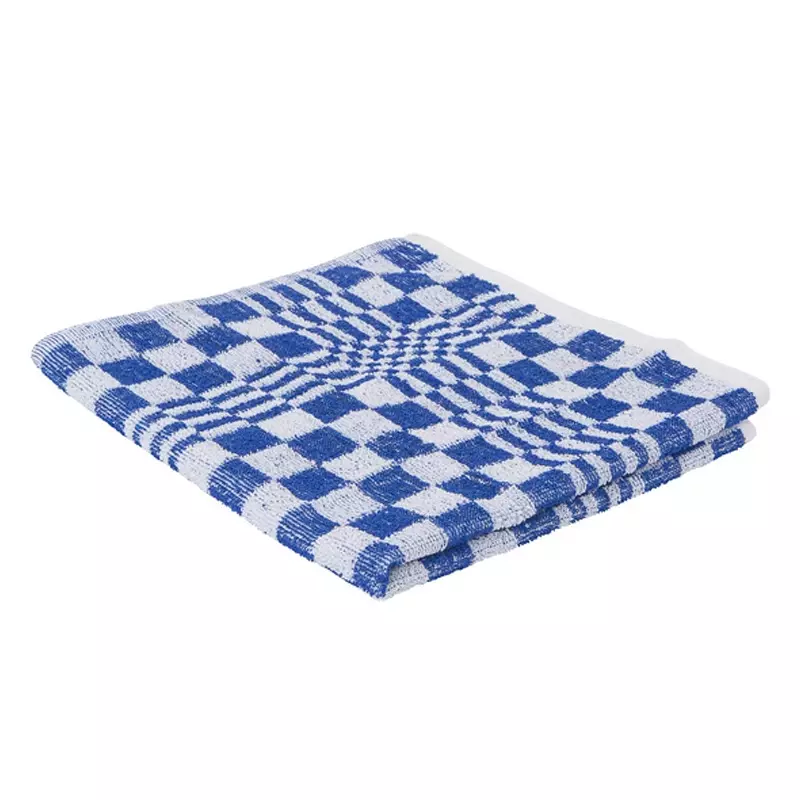 Keukendoek geblokt 50x50 cm blauw
