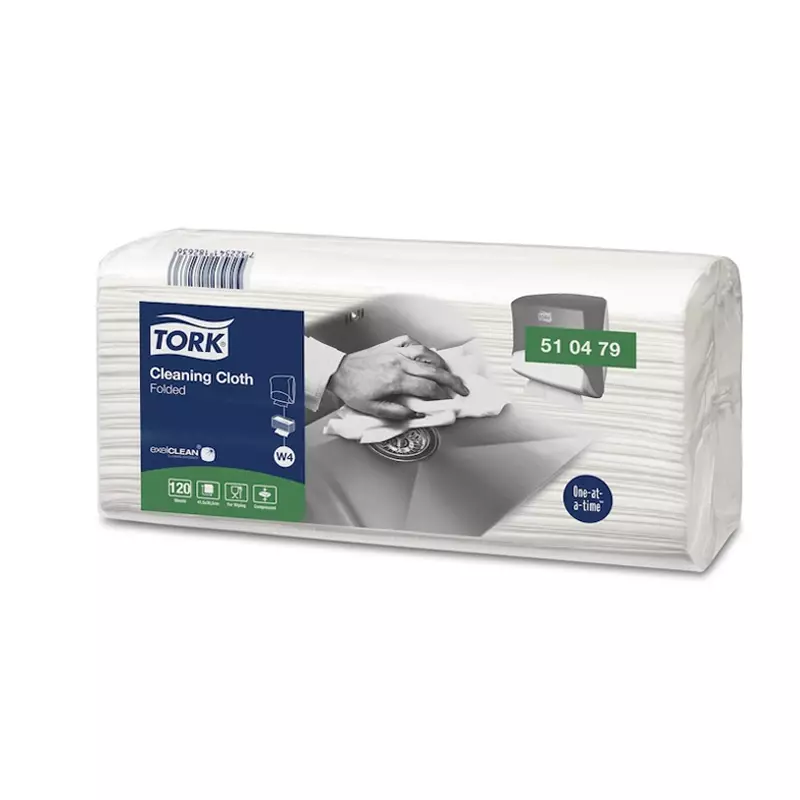 Tork reinigingsdoeken Cleaning gevouwen 1-laags W4 wit