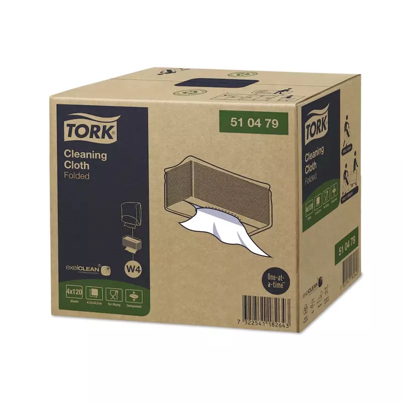 Tork reinigingsdoeken Cleaning gevouwen 1-laags W4 wit
