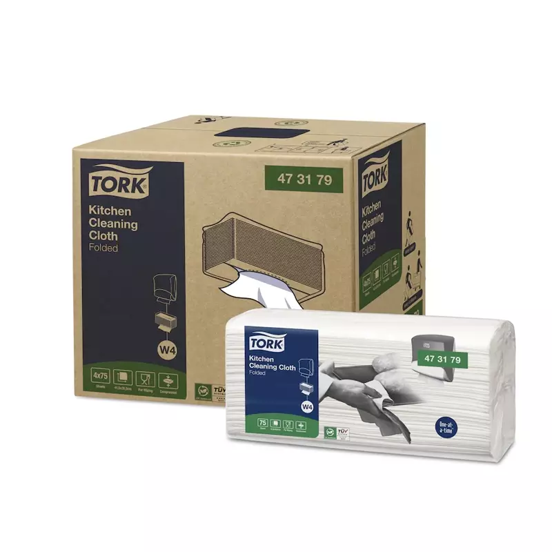 Tork kitchen cleaning gevouwen reinigingsdoek wit