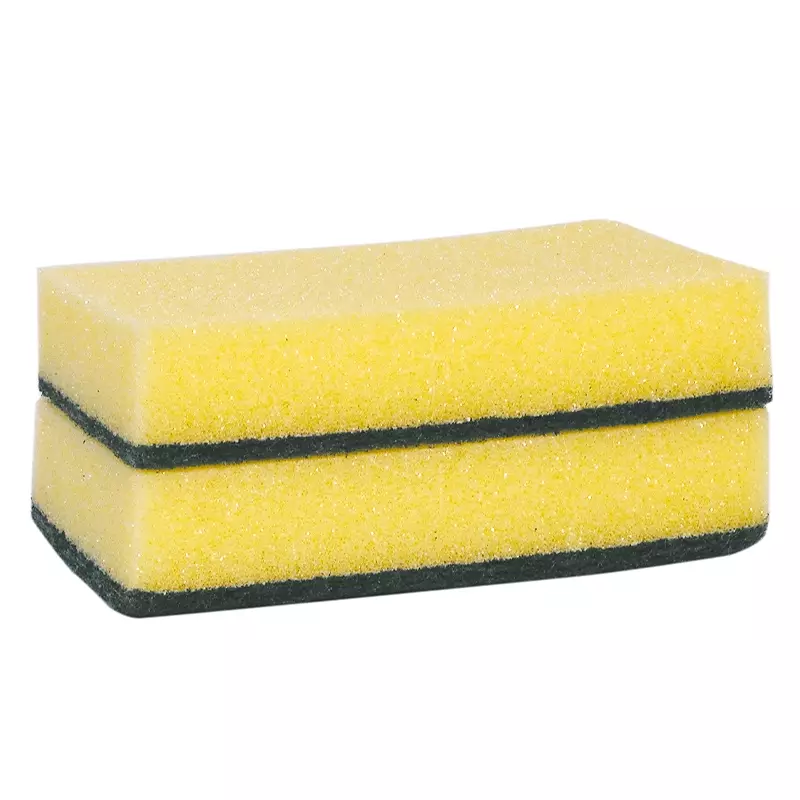 Schuurspons geel met groen 140x95x28 mm