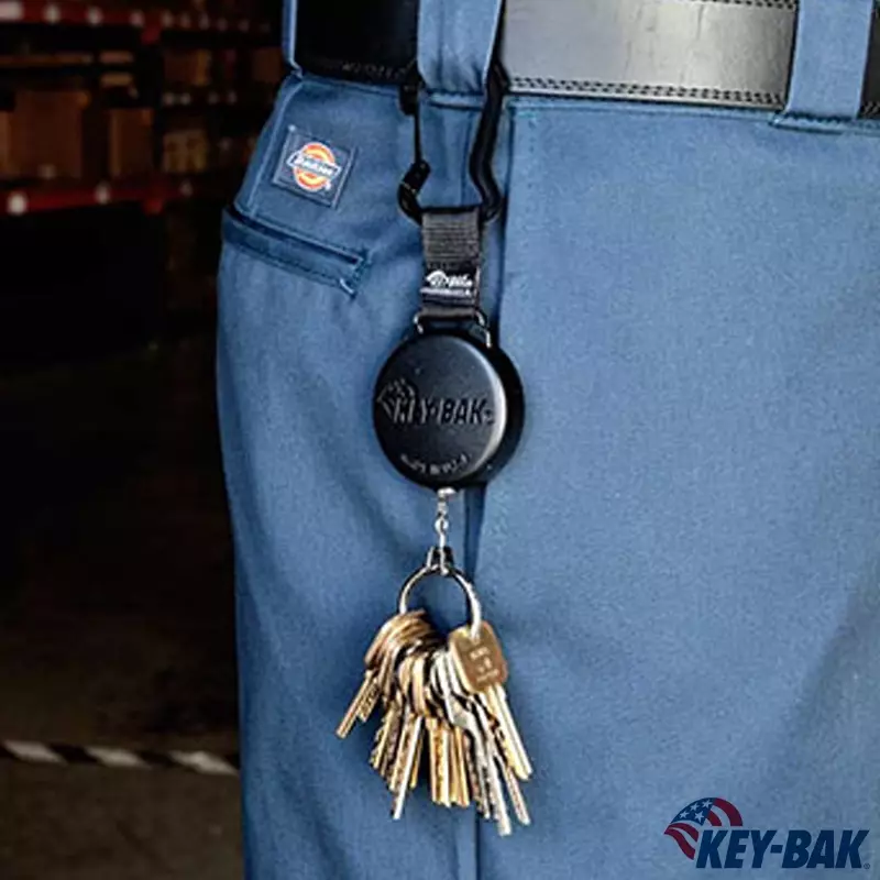 Key-Bak Securit uittrekbare sleutelhanger kevlar koord 120 cm