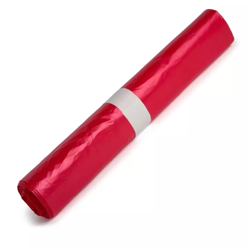 Afvalzakken rood HDPE T25 80x110 cm