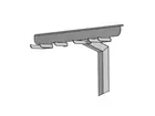 Ophangsysteem werkmaterialen vloerstaand RVS 1900 mm