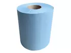 Poetspapier midi 1-laags centerfeed 300 meter blauw