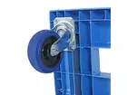 Kunststof onderstel gegalvaniseerde gaffels 800x600 mm blauw