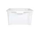Stapel-nestbare bak Euronorm 600x400x325 mm 50 liter wit