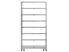 Schoenenrek vloerstaand 8 etages RVS 900x400x1710 mm