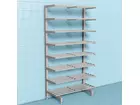 Schoenenrek vloerstaand 8 etages RVS 900x400x1710 mm
