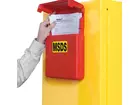 Justrite S23303 documentopslagbox medium flip-top opening rood