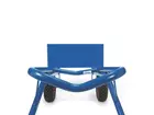 Steekwagen staal luchtbanden vast platform 300 kg blauw