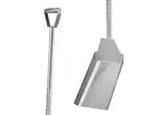 Schep RVS met D-grip steel 1190 mm