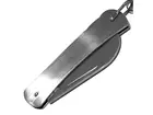 Zakmes RVS met ophangoog-keycord gebogen lemmet 65 mm