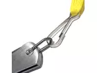 Zakmes RVS met ophangoog-keycord gebogen lemmet 65 mm