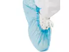 Disposable overschoen voor dispenser PE 46 cm blauw