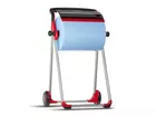 Tork 652008 mobiele vloerstandaard poetsrol dispenser M1 rood/smoke