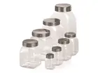 Monsterpot brede hals PVC met schroefdop 300 ml transparant