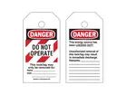 Waarschuwingstag met rode strepen RipTag Danger Do Not Operate 76,20x146,05 mm<linebreak>