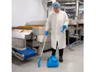Vikan 56653 hygiënisch hotelstofblik met veger afsluitbaar 350 mm blauw