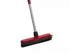 Rubberen bezem 300 mm met telescoopsteel 840-1350 mm rood