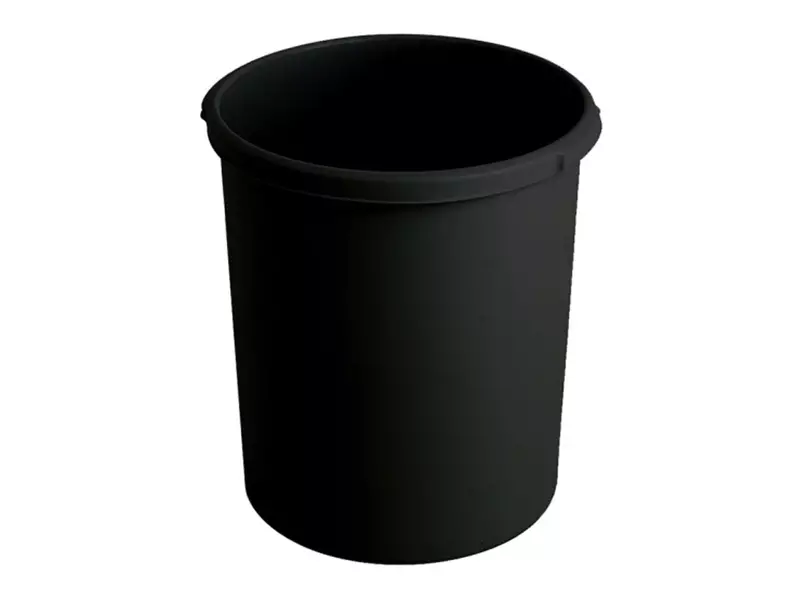 Kunststof ronde papierbak Ø375x410 mm 30 liter zwart