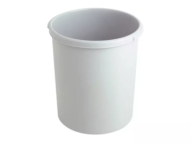 Kunststof ronde papierbak Ø375x410 mm 30 liter grijs