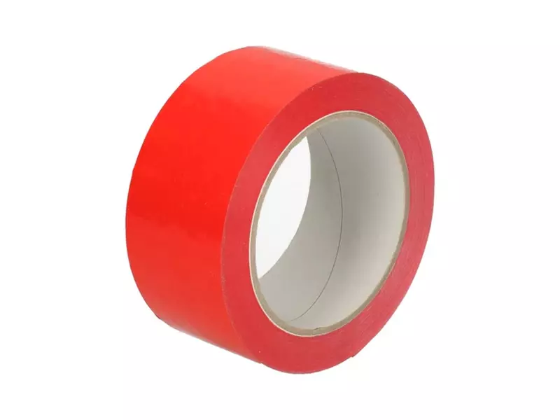 Tape PP acryl 50 mm x 66 meter 28 mu rood