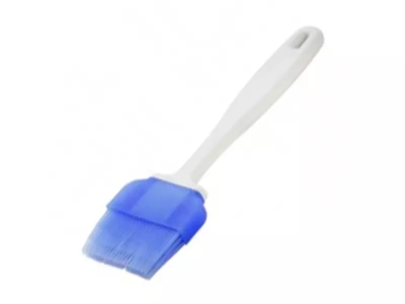Kwast hittebestendig siliconen 25 mm blauw/wit