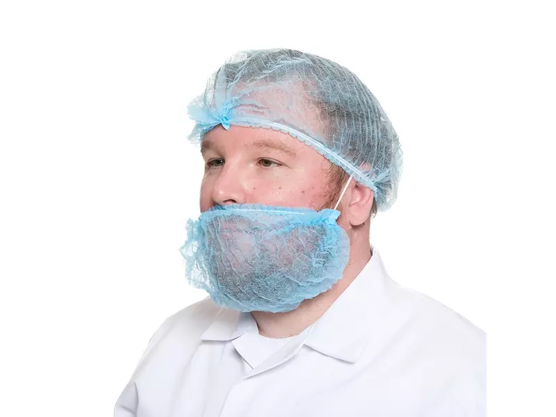 Hycare disposable baardmasker non-woven polypropyleen blauw