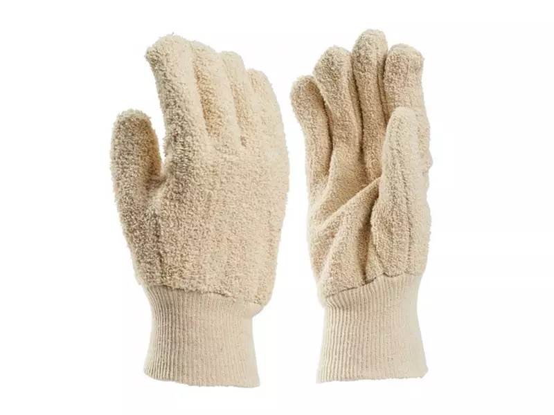 Handschoen frotté met tricot manchet maat XL