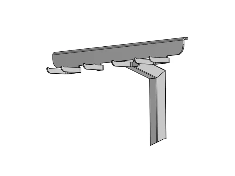 Ophangsysteem werkmaterialen vloerstaand RVS 1900 mm