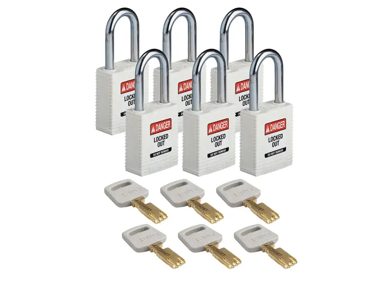 Brady 150292 SafeKey Nylon veiligheidssloten Danger Locked Out wit