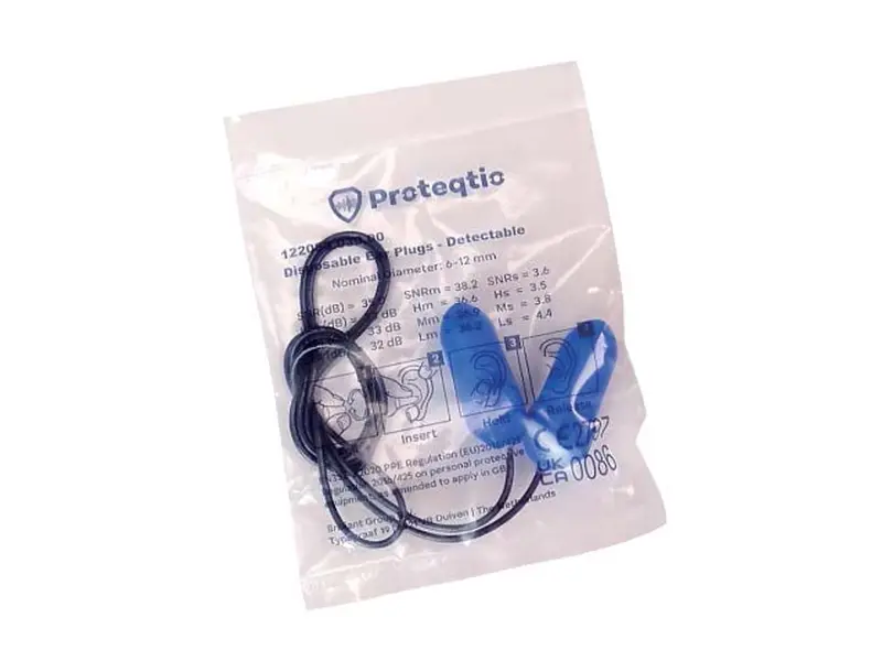 Proteqtio PTD30 oorpluggen T-vorm detecteerbaar met koord blauw