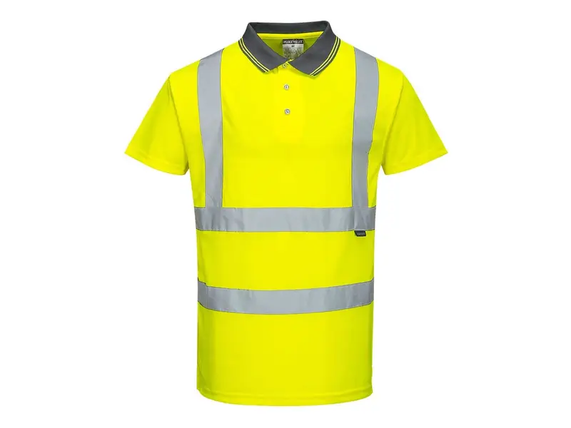 Portwest S477 poloshirt korte mouw Hi-Vis fluo geel