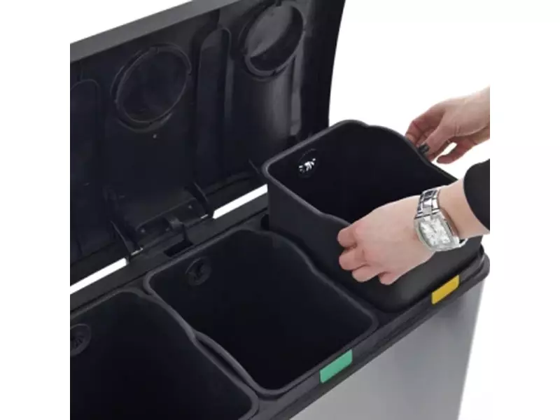 Pedaalemmer RVS EKO Rejoice 12+12+12 liter