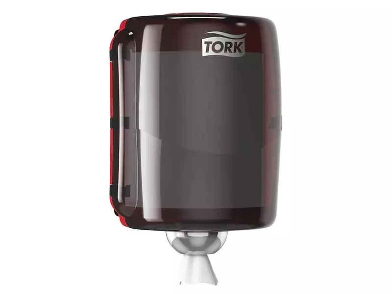 Tork Combi Rol poetspapier dispenser W2 zwart/rood