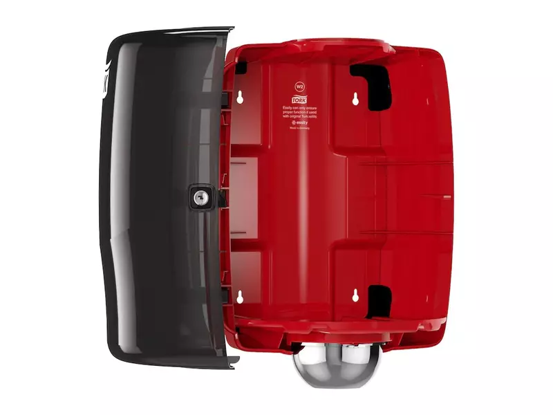 Tork Combi Rol poetspapier dispenser W2 zwart/rood