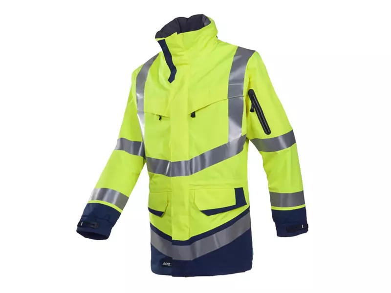 Sioen Windsor 708ZA2LH2 regenjas fluo geel/marineblauw