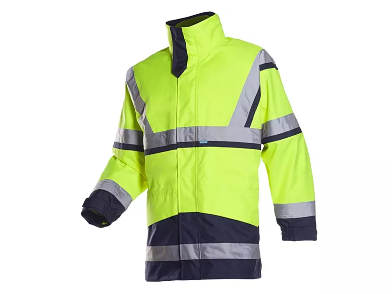 Sioen Powell 401AN3EU1 regenjas fluo geel/marineblauw