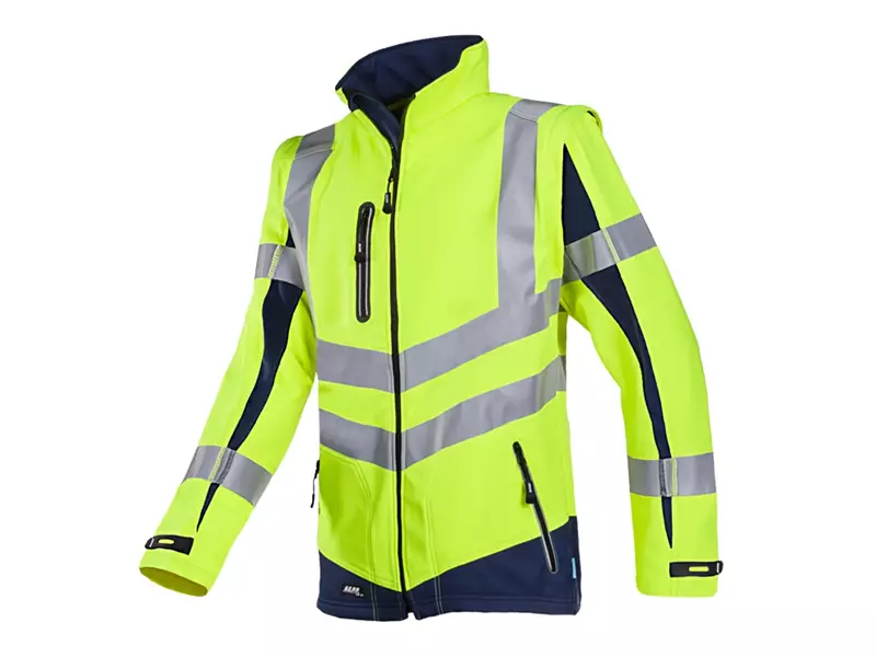 Sioen Malden 724ZA2TU2 softshell jas fluo geel/marineblauw