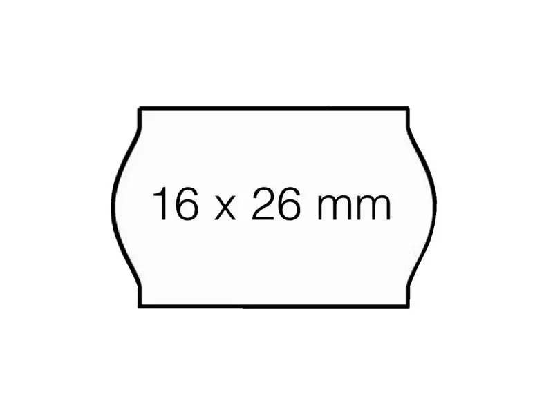 Prijsetiket permanent 26x12 mm rechthoekig wit