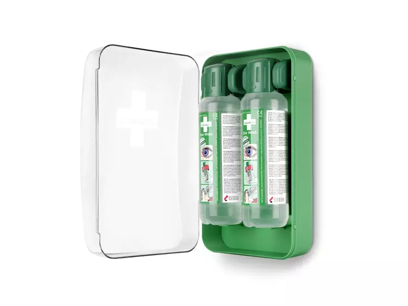 Cederroth 51011040 wandhouder gesloten met 2x oogspoelfles 500 ml