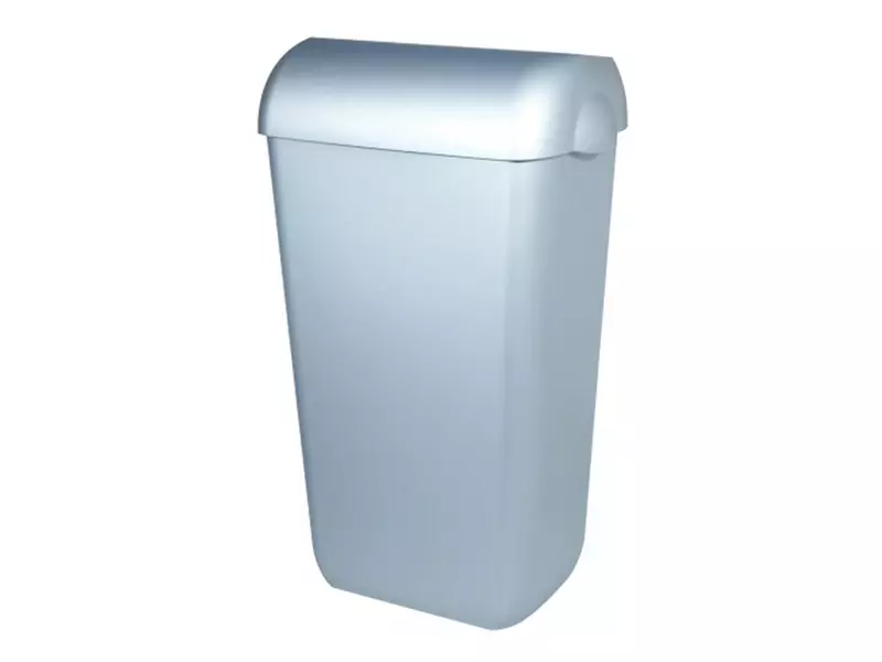 PlastiQline PQA23M afvalbak open kunststof 23 liter RVS look