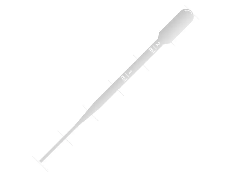Pasteurpipetten niet steriel 152 mm vulvolume 1.8 ml schaal 1 ml