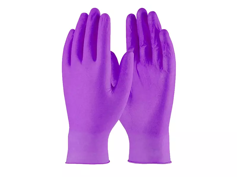 Disposable handschoen nitril ongepoederd 240 mm paars