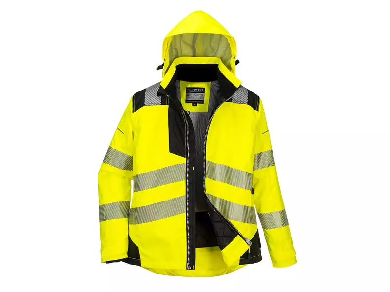 Portwest PW382 Hi-Vis winterjack dames zwart/fluo geel