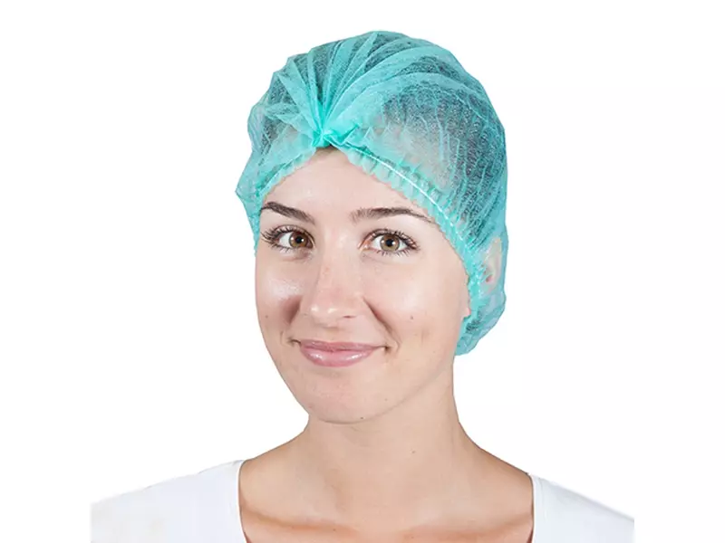 Hycare disposable haarnetjes volledig detecteerbaar wokkel non-woven PP 58 cm groen