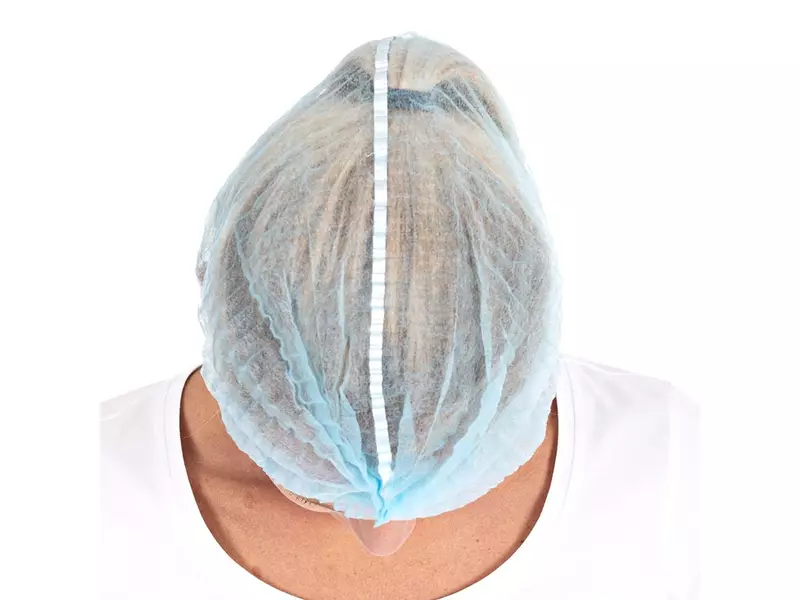 Disposable haarnetjes detecteerbaar wokkel non-woven polypropyleen 60 cm blauw